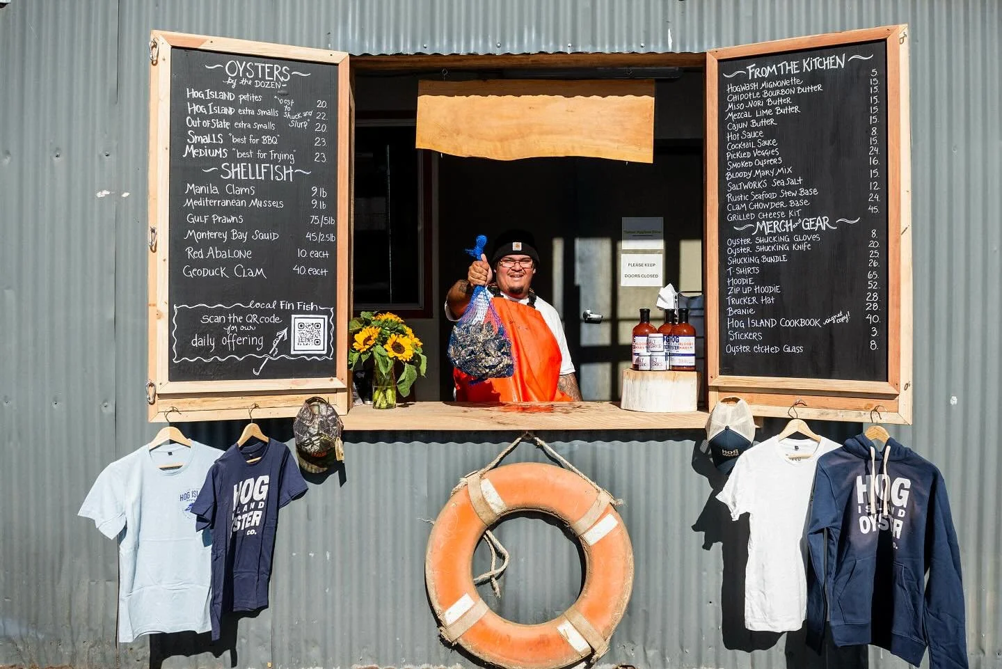 Did you know the Hog Island Petaluma Pickup Window is now open?! 

The newest Hog Island addition&mdash; the Petaluma Pickup Window&mdash; hosts a wide variety of offerings including oysters, other shellfish, local fin fish, merch, and farm kitchen g