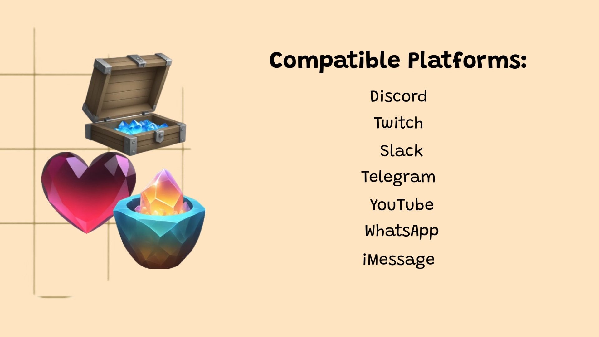 Crystal emojis compatible with Discord, Slack, Twitch, and more platforms