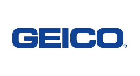 Logo of GEICO insurance company with blue text on a white background.