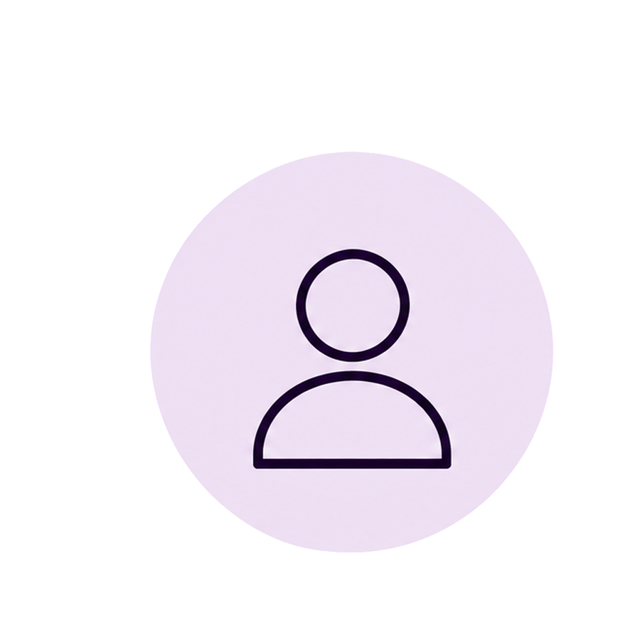 Computer user profile icon with a simple outline of a person inside a circle.