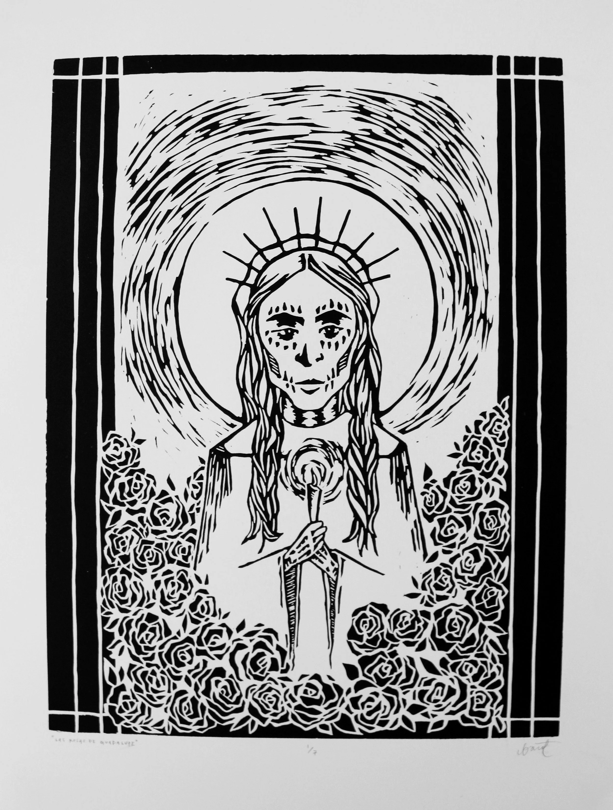 la rosa de guadalupe relief cut, silkscreen & relief.jpg