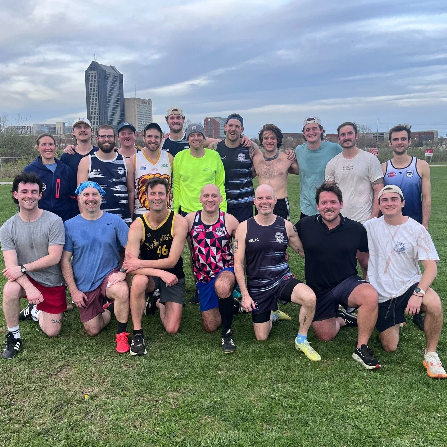 First outdoor training in the books for the Columbus Cats with a solid turnout, good onya mates! Included are a handful of solid recruits that quickly picked the game up. Practices are open, every Thursday 6-8p, with new players joining throughout th