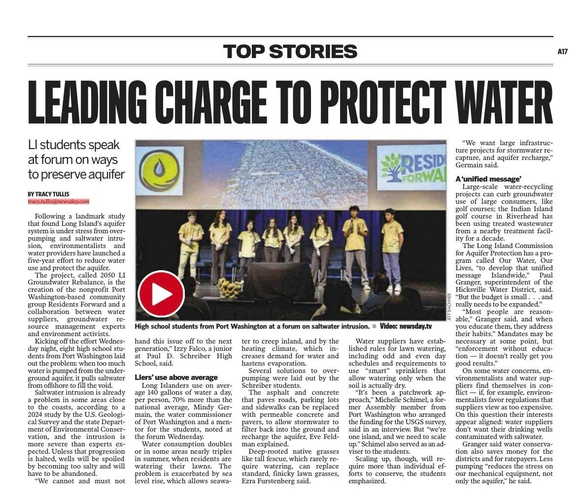 Residents Forward: Leading Charge to Protect Water