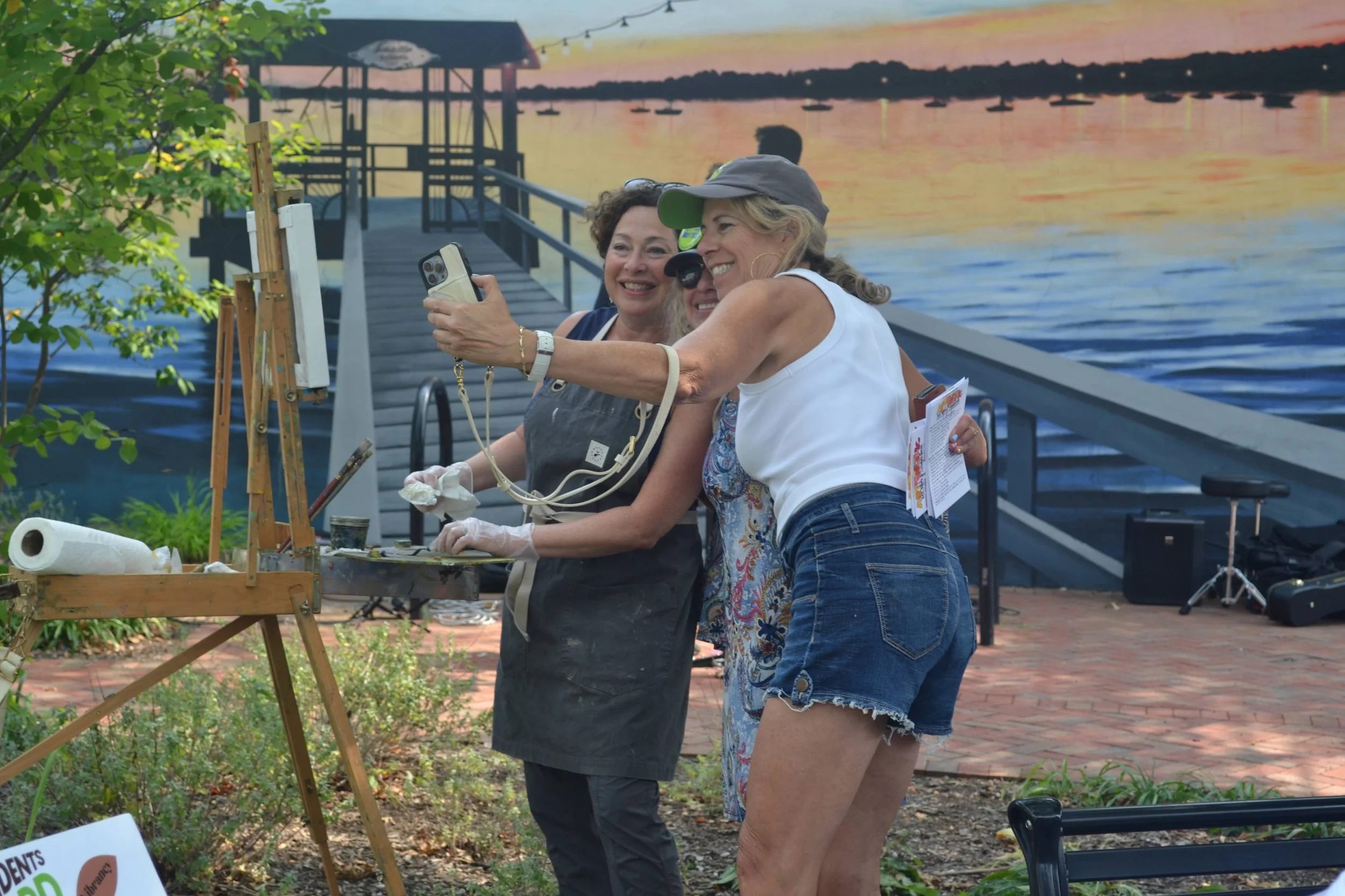 mindy rachelle michelle selfie art walk.JPG