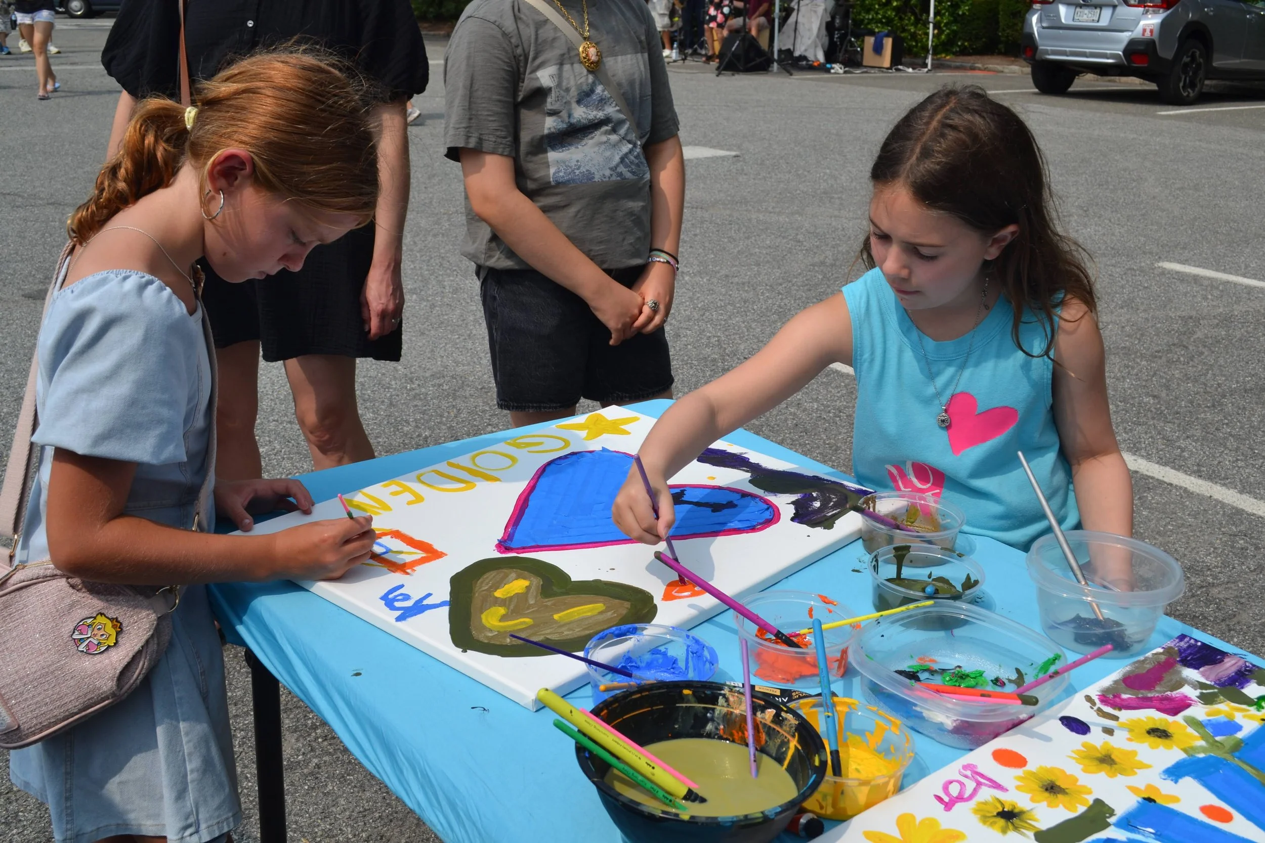 art walk community art girls painting.JPG