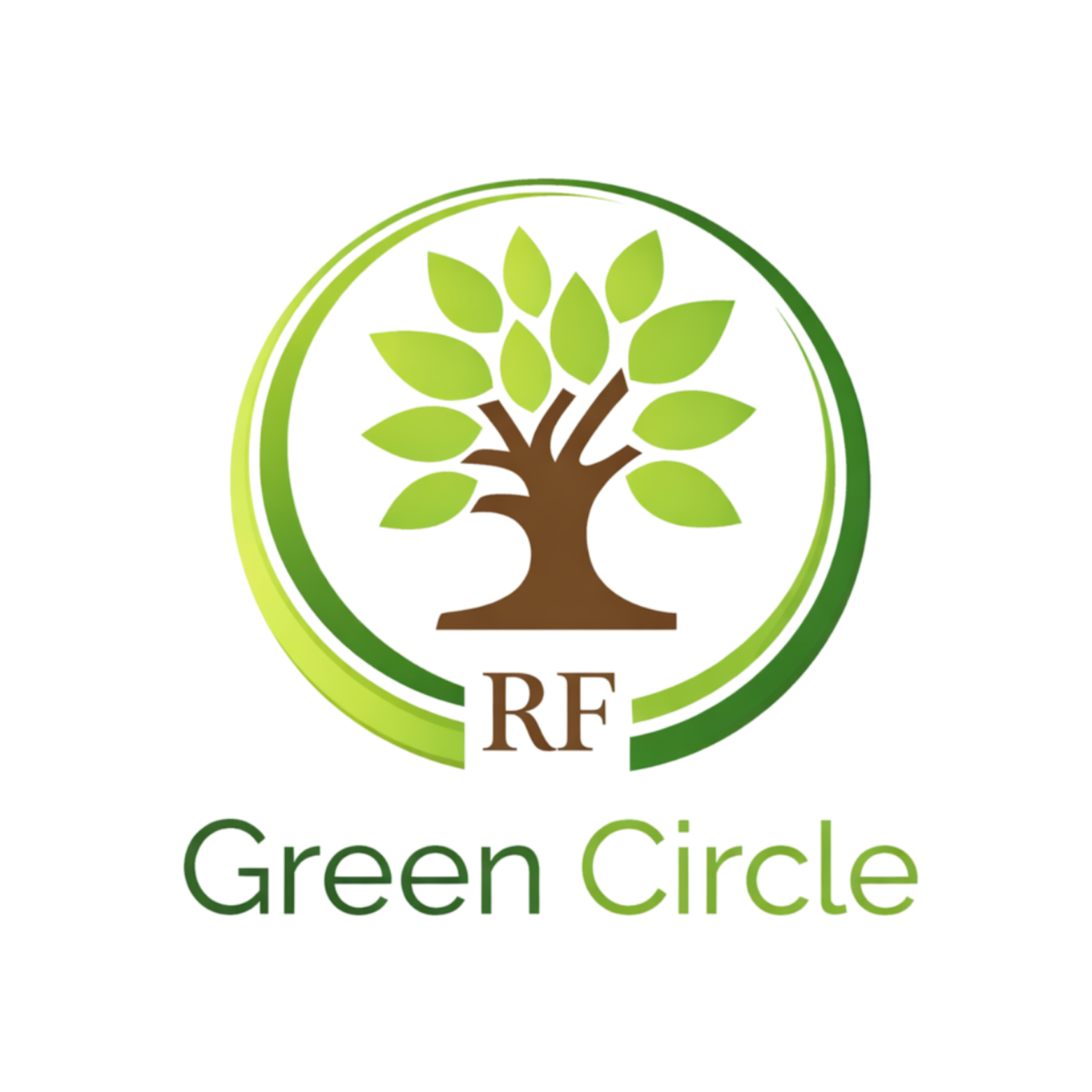Logo with a brown tree having green leaves, encircled by a green ring, and the text 'Green Circle' below it.