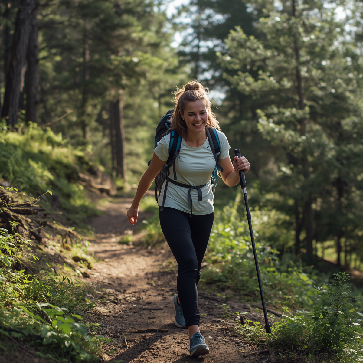 woman hiking in nature