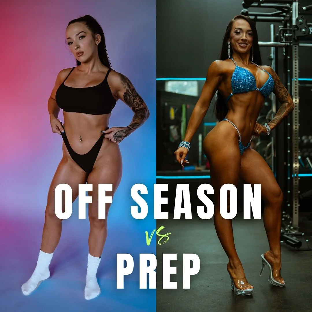 ✨ Off-Season vs Prep ✨
Both seasons have their purpose, and both are equally important in the life of a competitor.
👙 Prep is where the work gets revealed by shaping the physique, tightening up, and dialing in the details for stage. It’s stri
