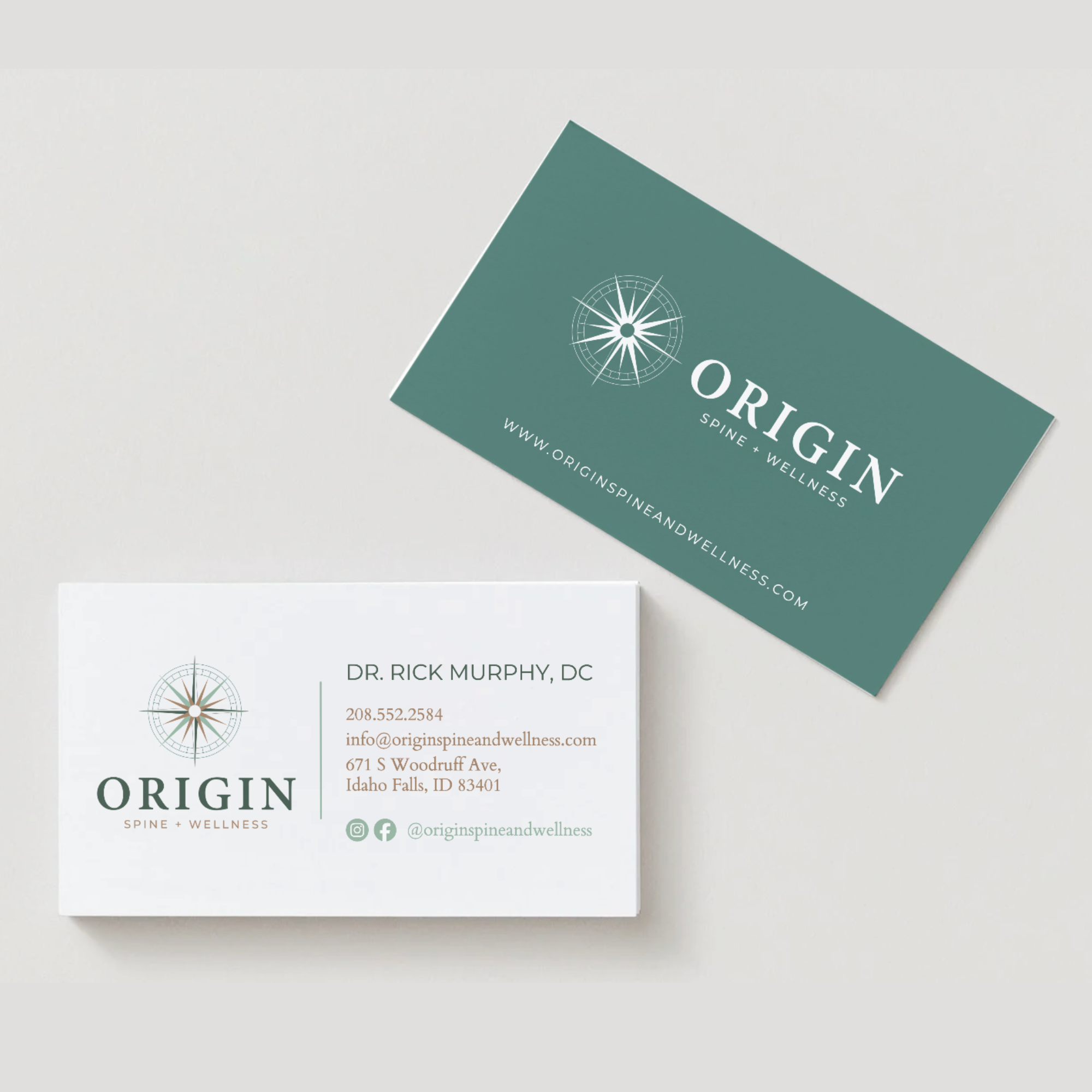 Core Identity Origin Spine and Wellness Chiropractic Business Cards.png