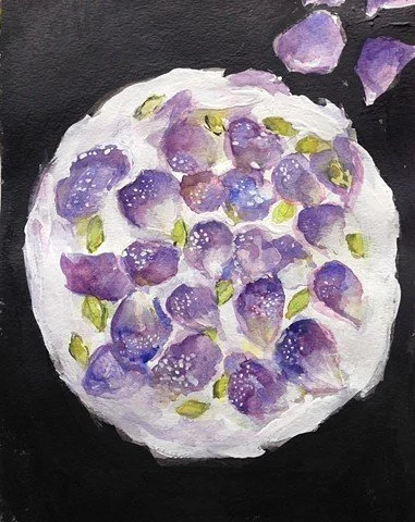Purple Rose Cake for Mimi Thorisson, 2017, Watercolor