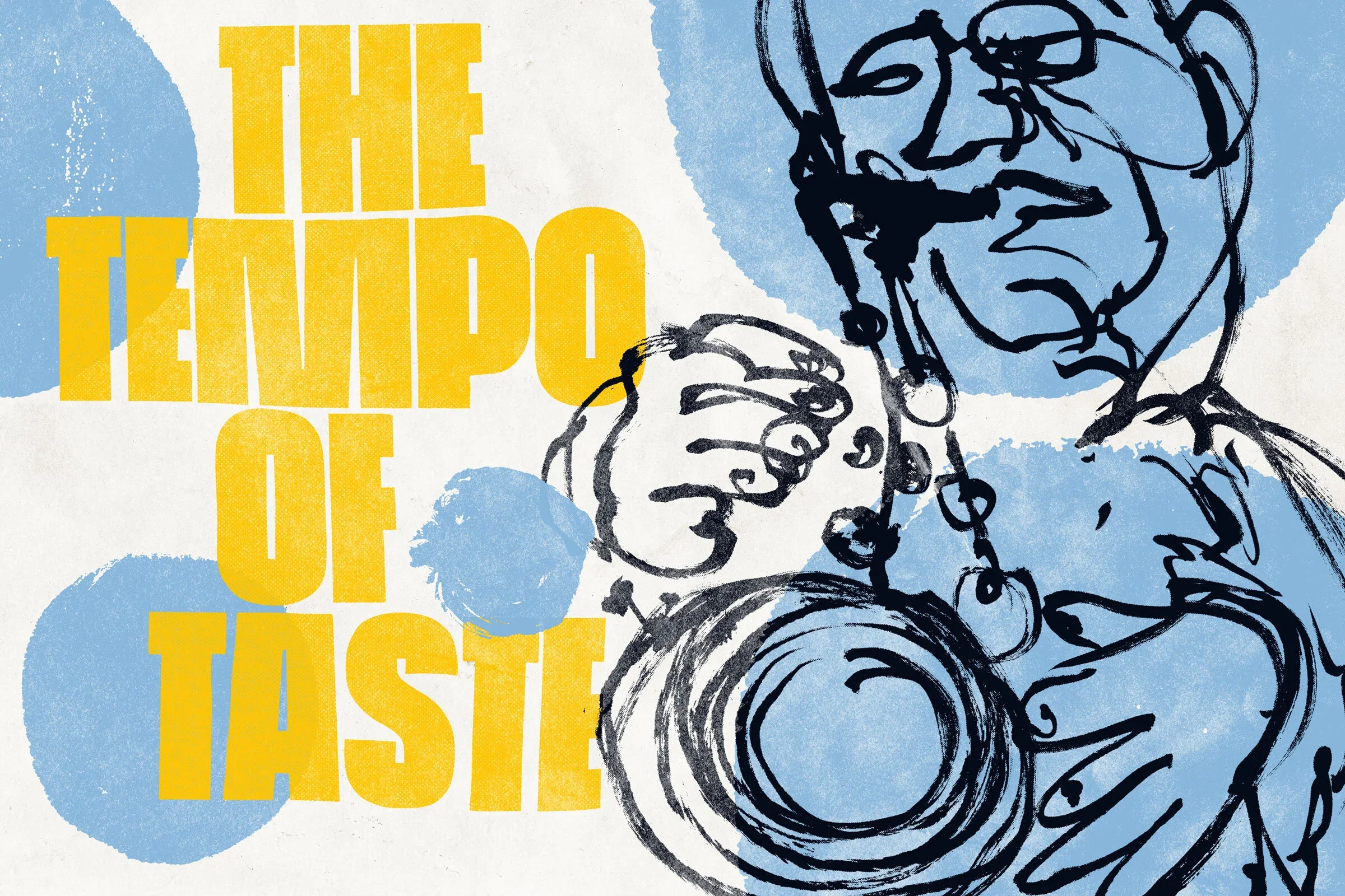 Coro Artisan Meats brand illustration featuring expressive line drawing and “The Tempo of Taste” typography
