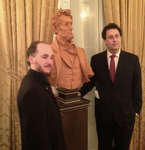 Frank Porcu with Tony Kushner, writer of 'Lincoln' movie