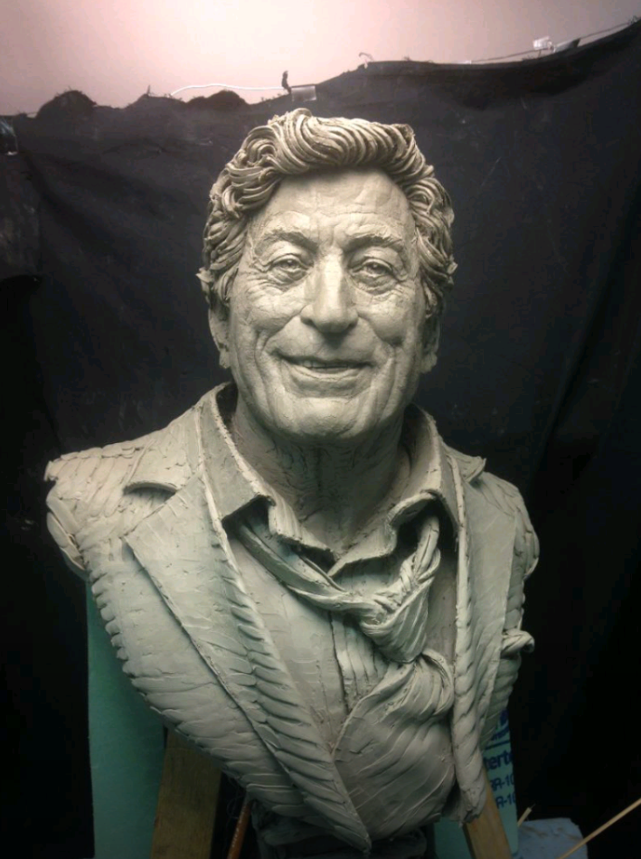 Tony Bennett Bust Work In Progress 03_Frank Porcu.png
