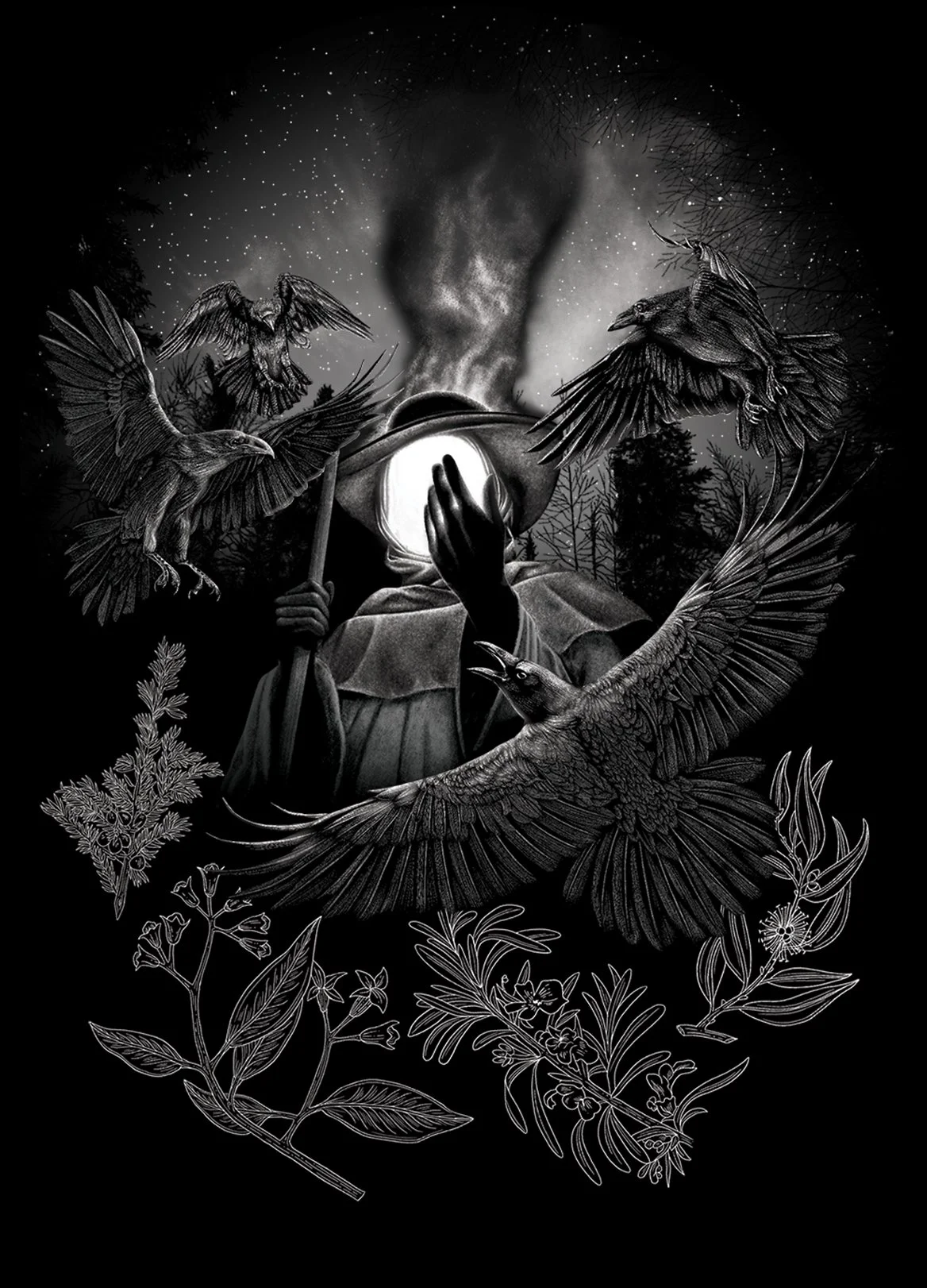 Four Thieves Gin, label artwork - digital