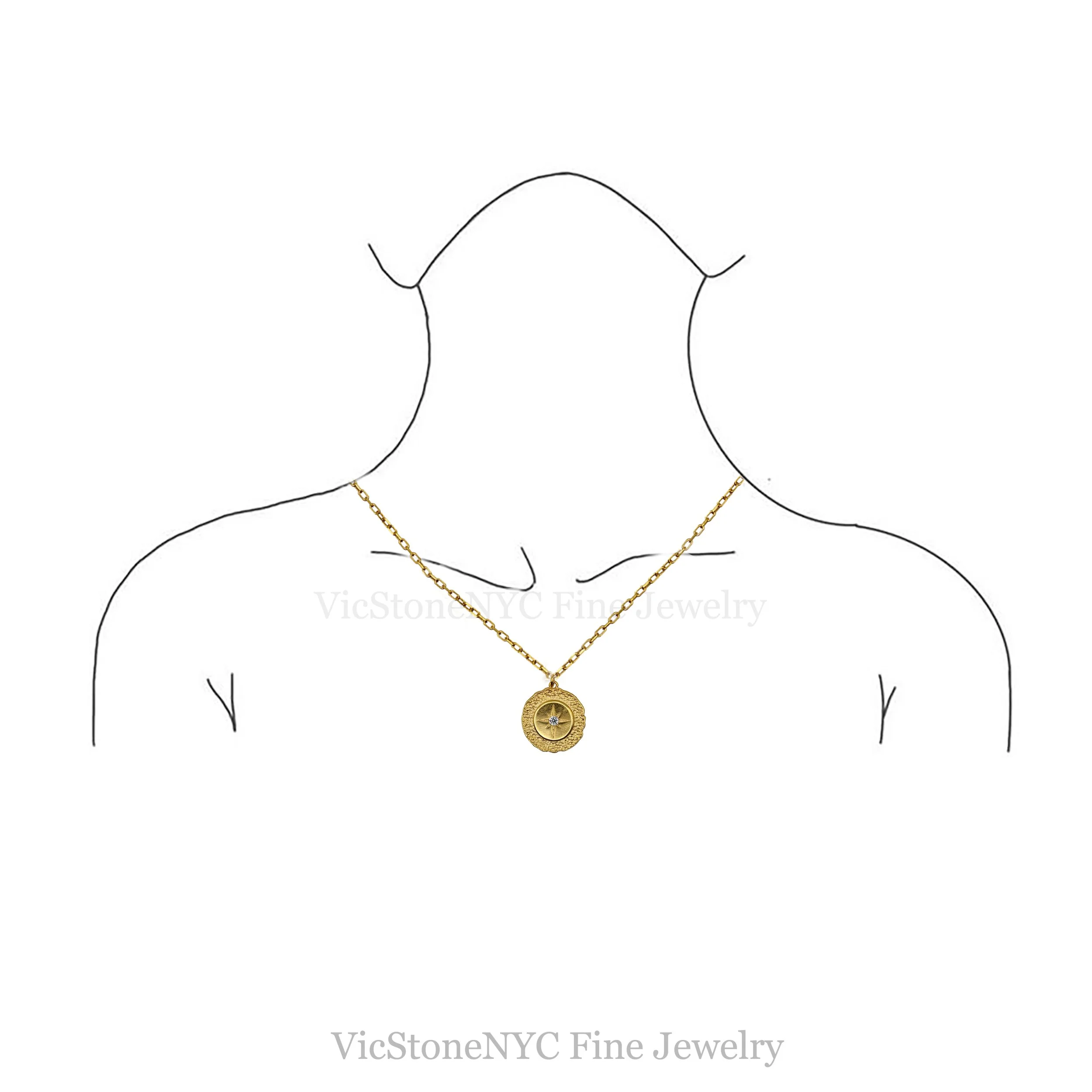 Dainty gold vermeil Northern Star charm necklace, meaningful jewelry for everyday wear or gifting