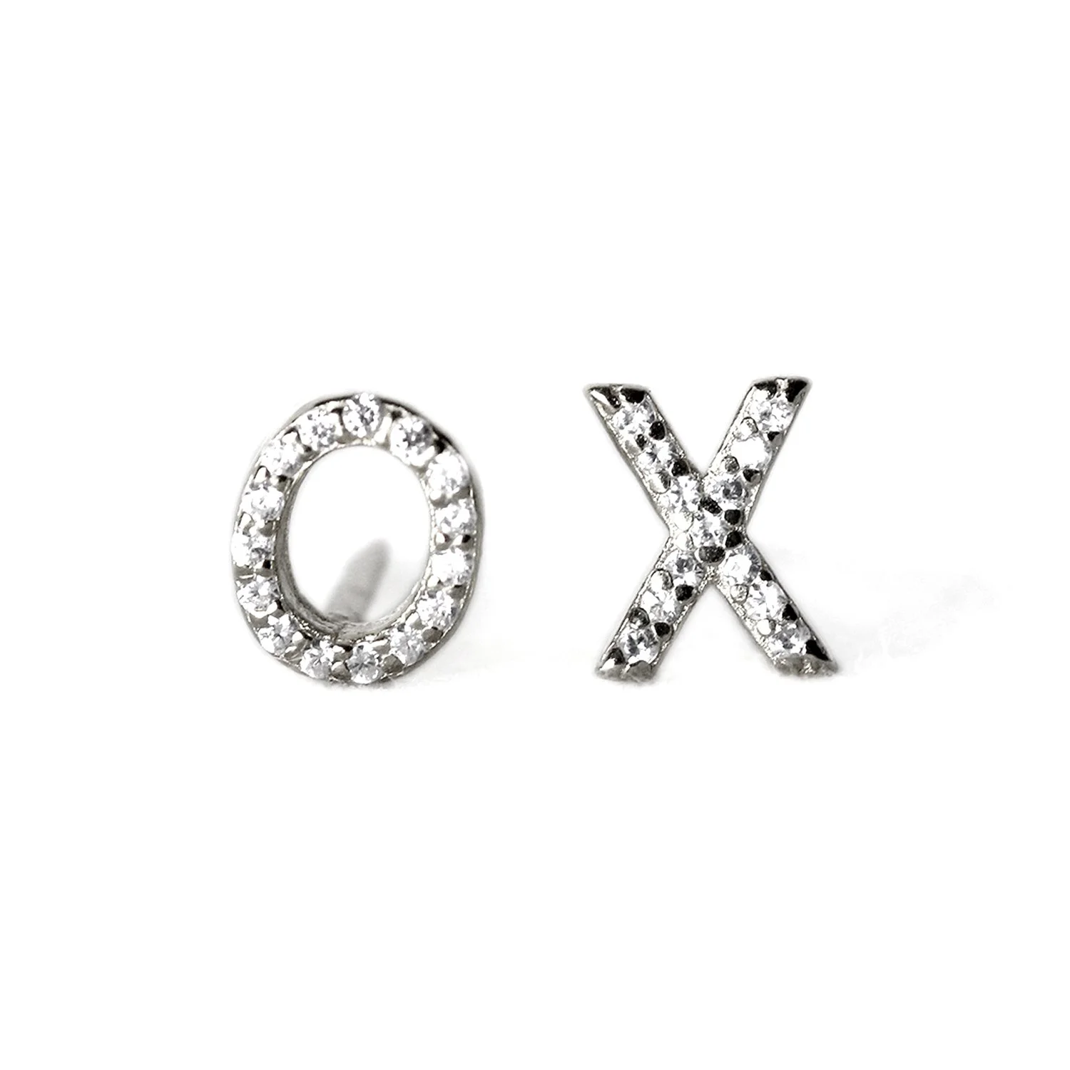14K Gold X O Diamond Stud Earrings – Handmade by VicStoneNYC Fine Jewelry