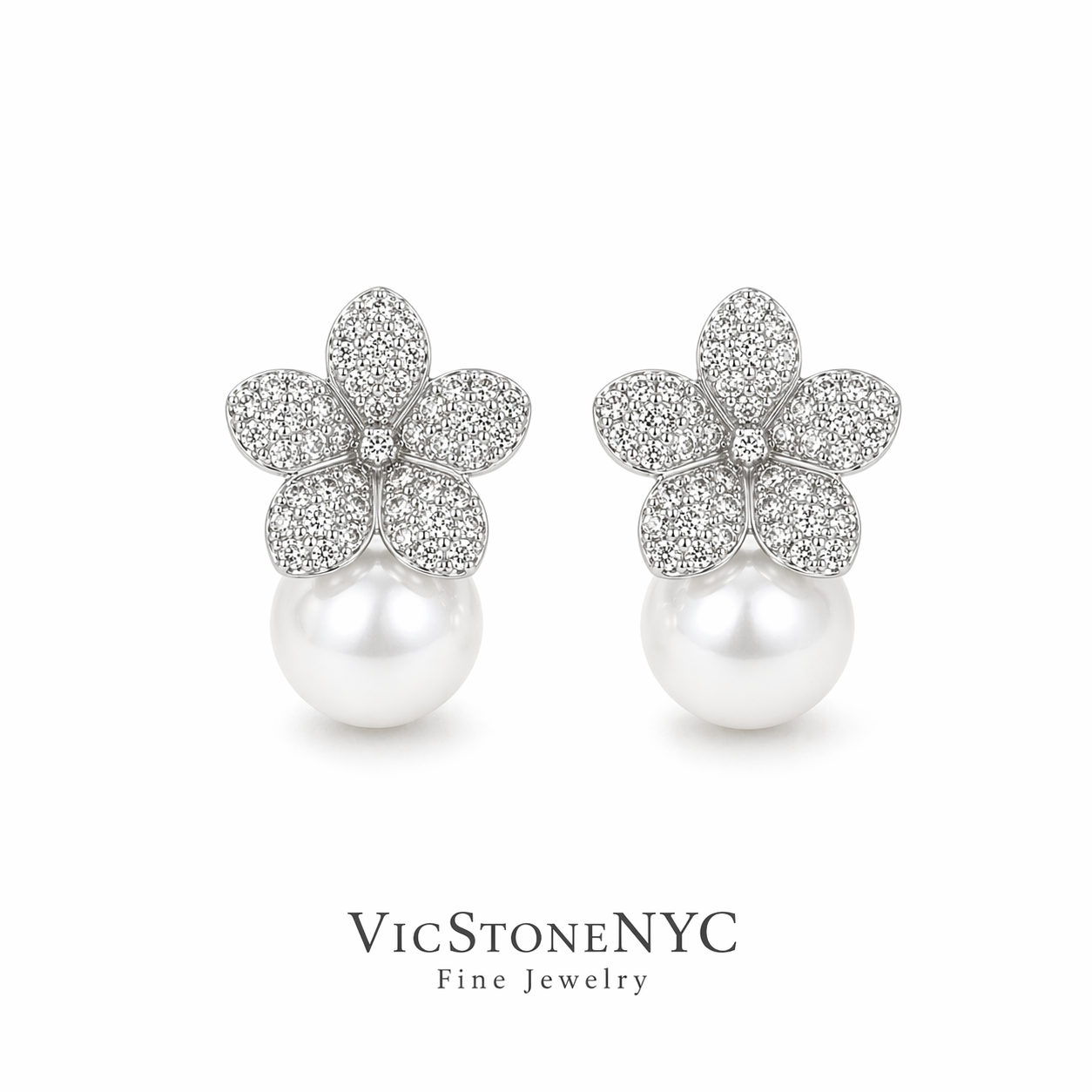 Camellia Pearl Earrings