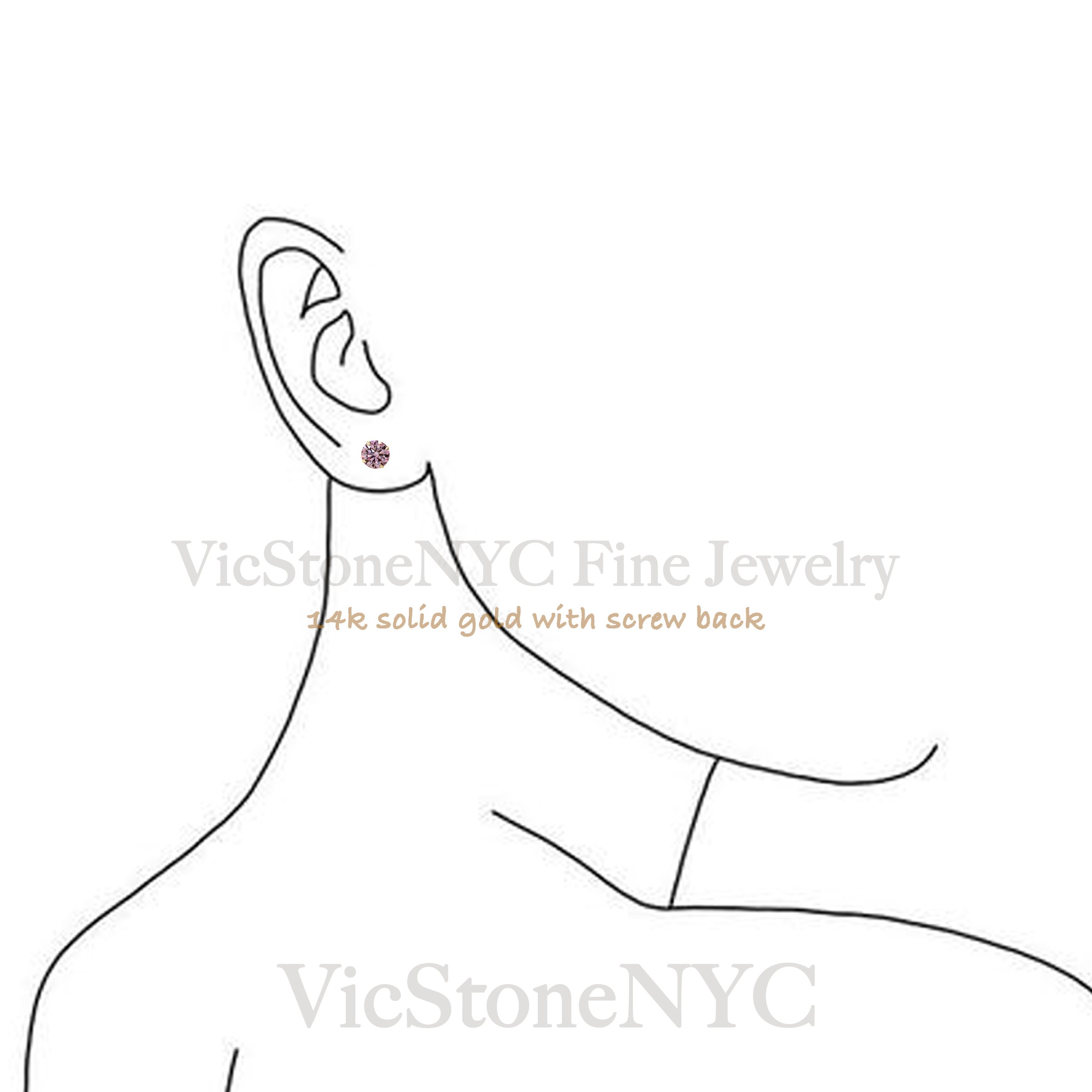 pastel moissanite gemstone studs with screw backs