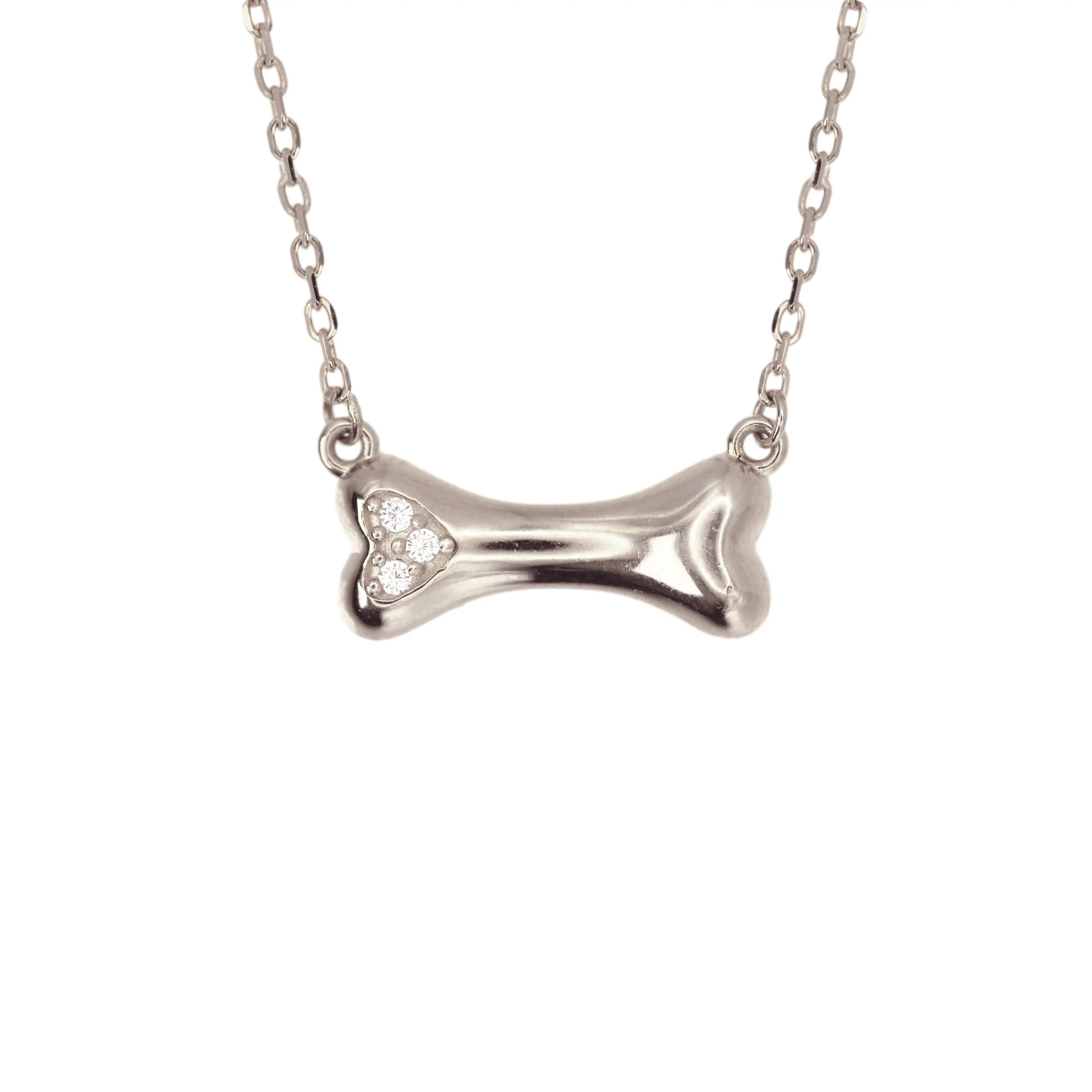 Luxury 14K Gold Dog Bone Pendant Necklace – Fine Jewelry Gift