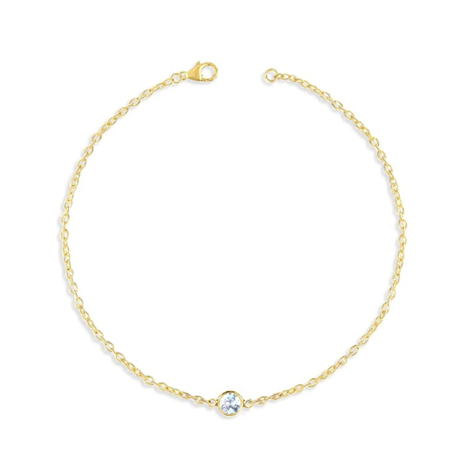 14K Gold Solitaire Diamond Bracelet with 3.5mm natural diamond – VicStoneNYC