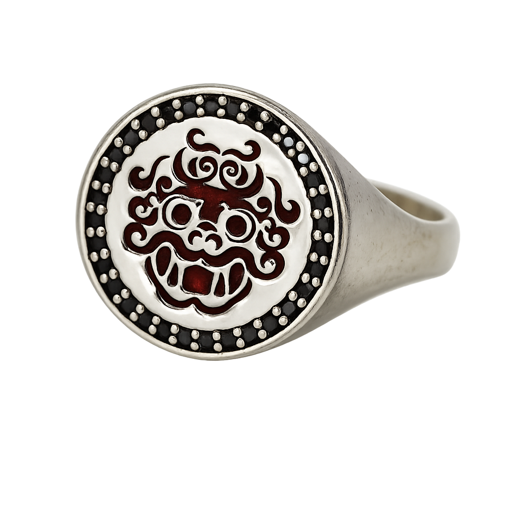 Tiger White Gold with Black Diamond