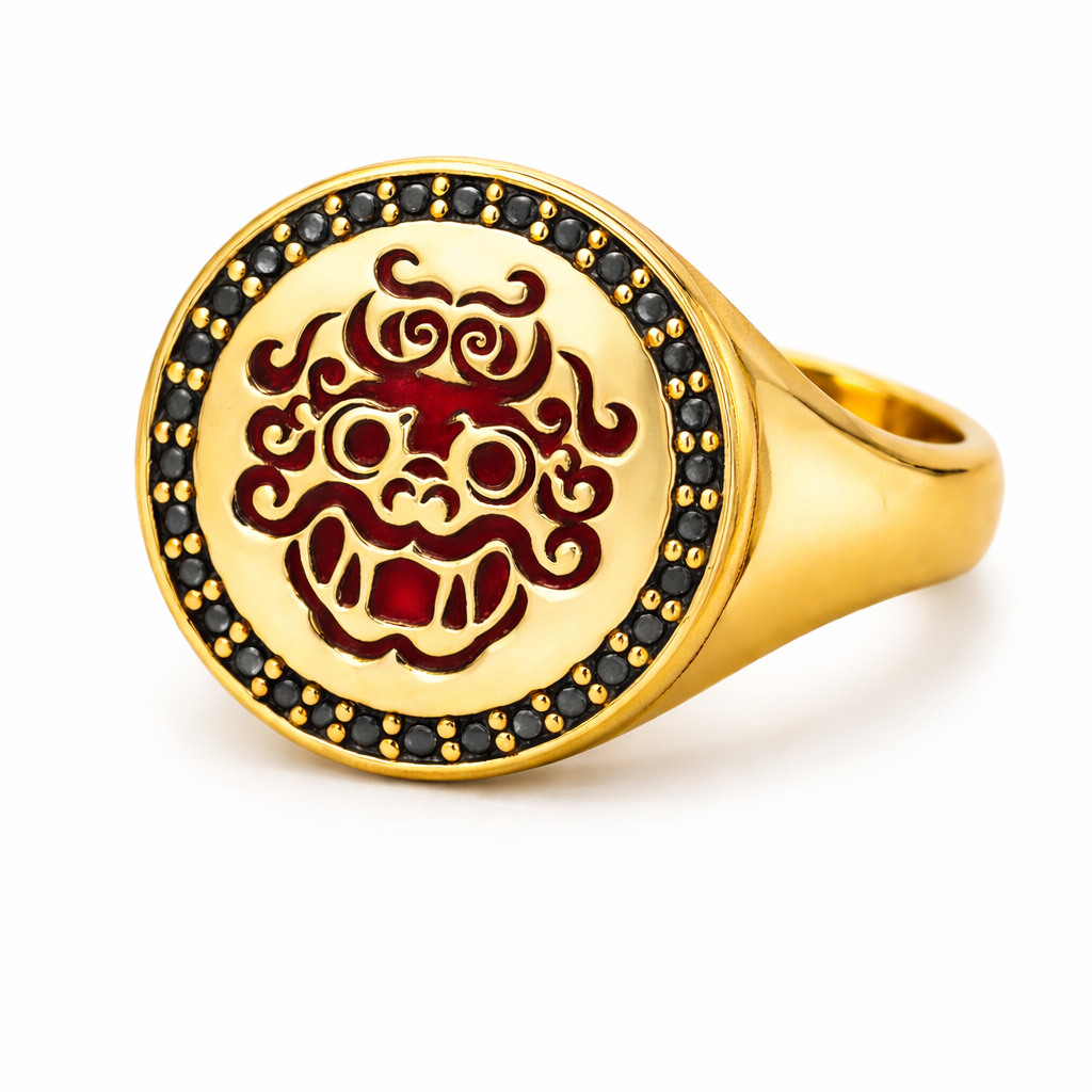 Red Tiger Spirit Signet Ring