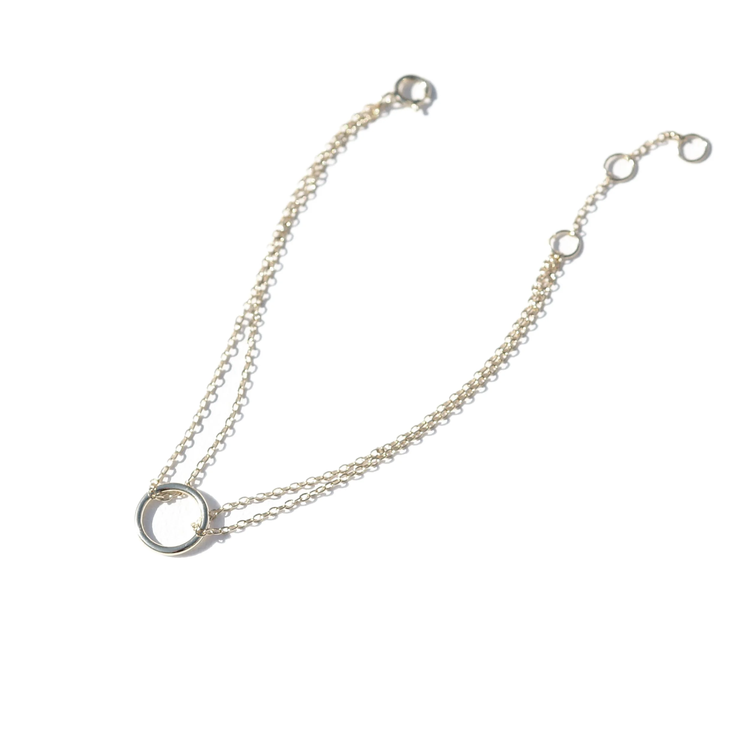 Forever Circle Solid 14K Gold Bracelet – Anniversary or Wedding Gift