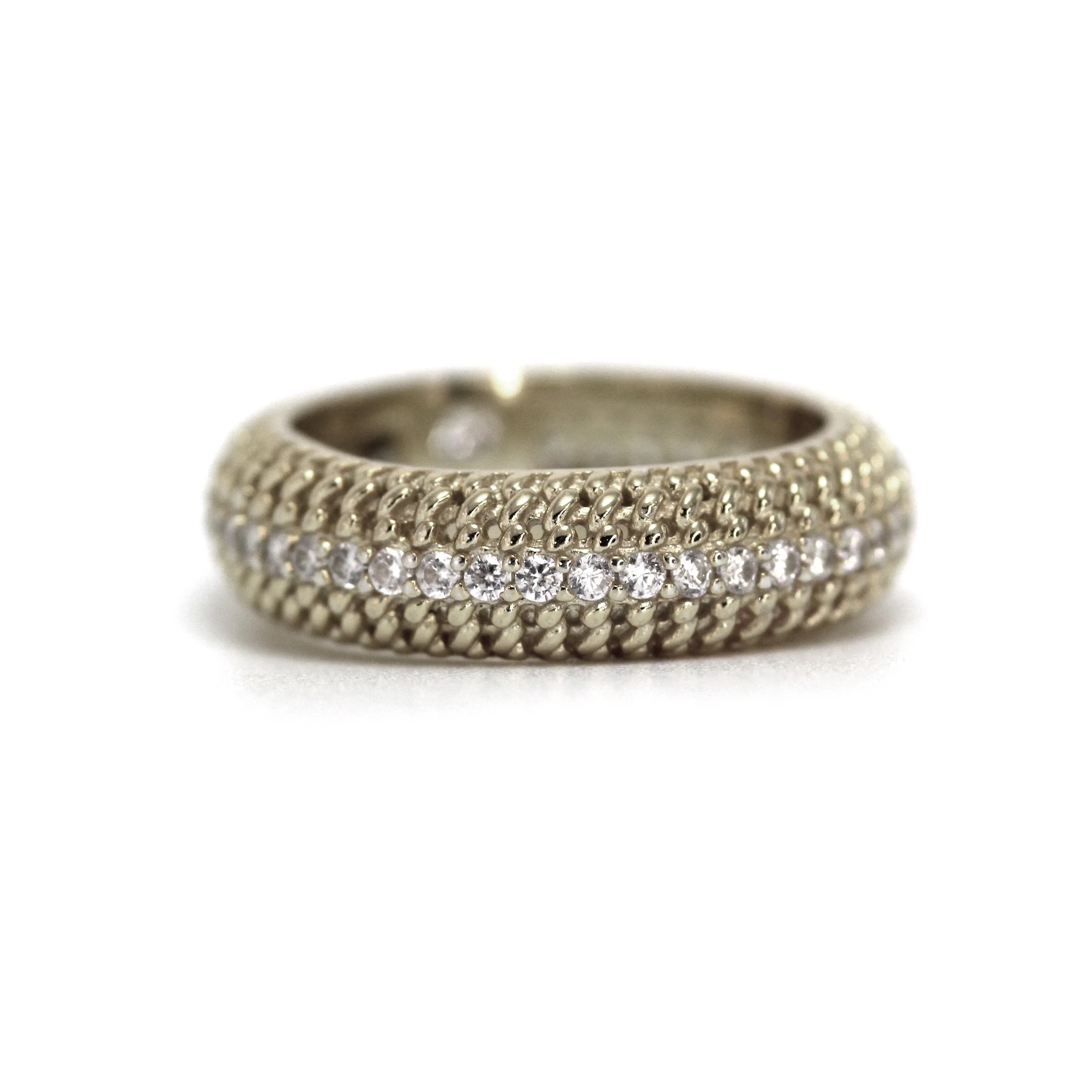Muse Diamond Twist Gold Ring elegant designer band