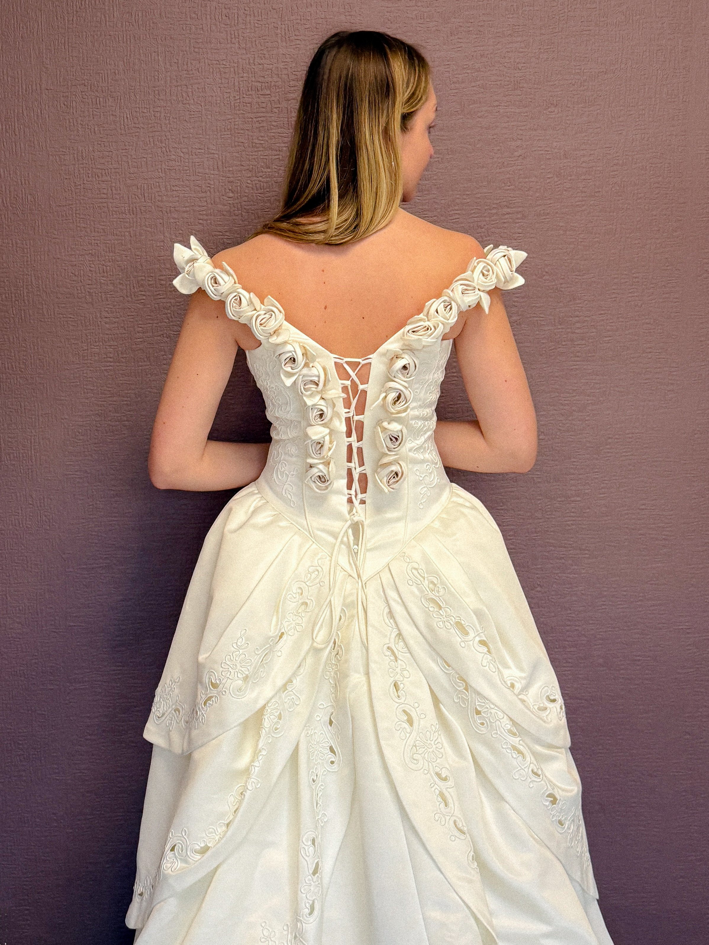 Vintage Rose Embroidered Wedding Dress