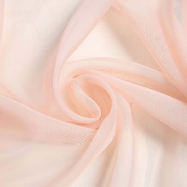 Blush organza arch drape
