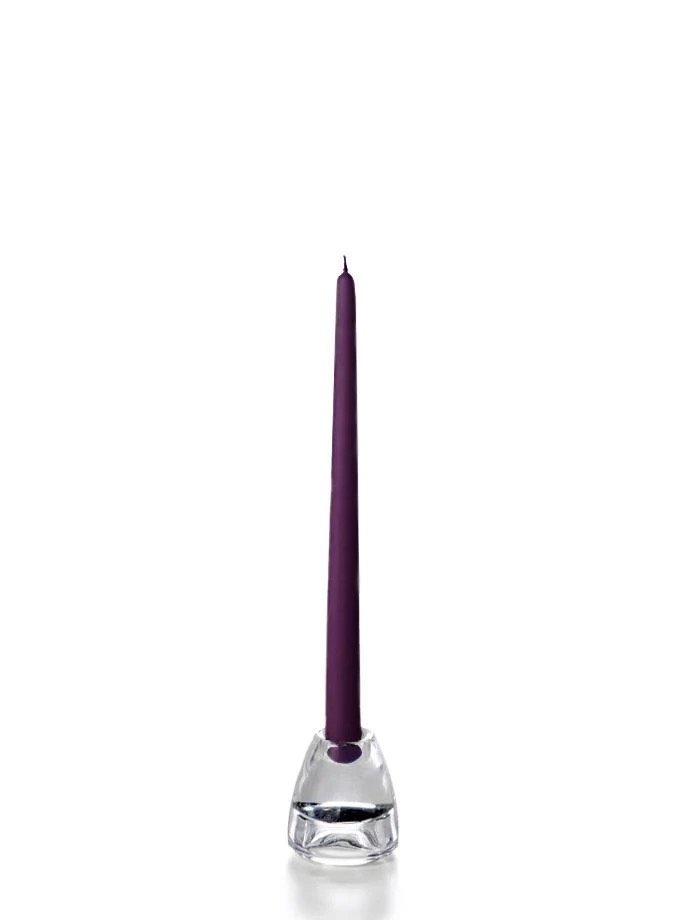 dark purple taper candle