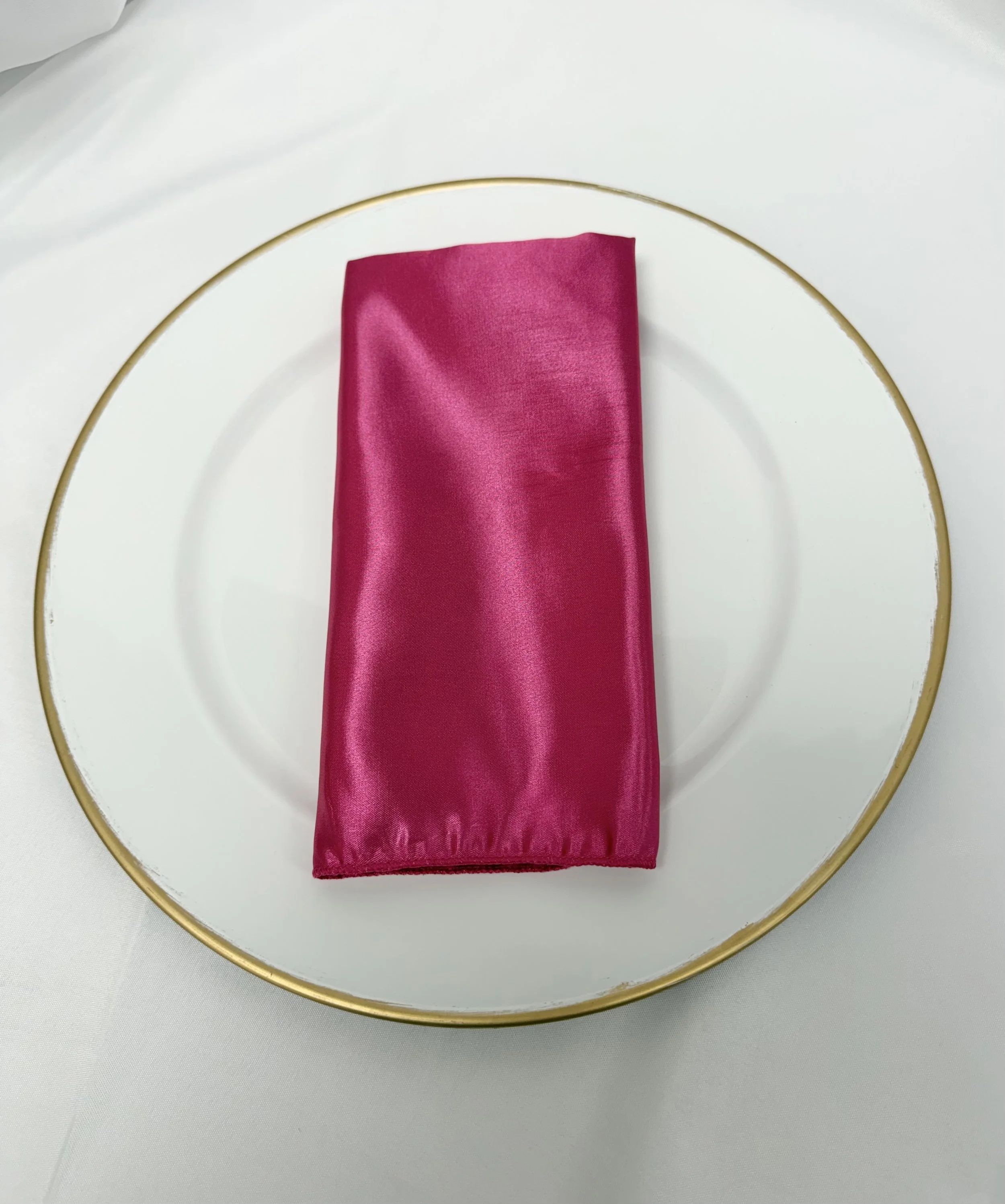 fuchsia satin napkin