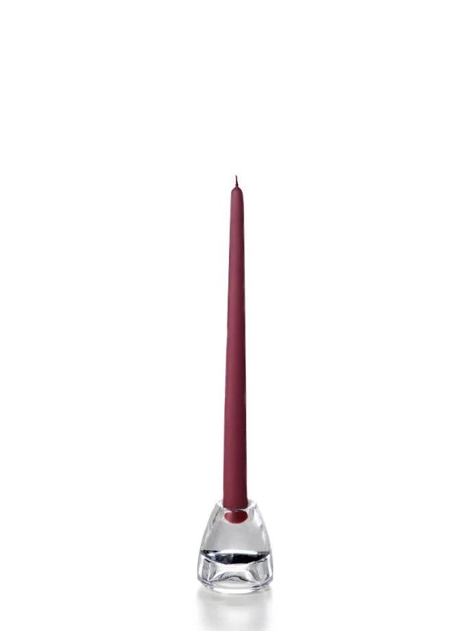 Magenta taper candle