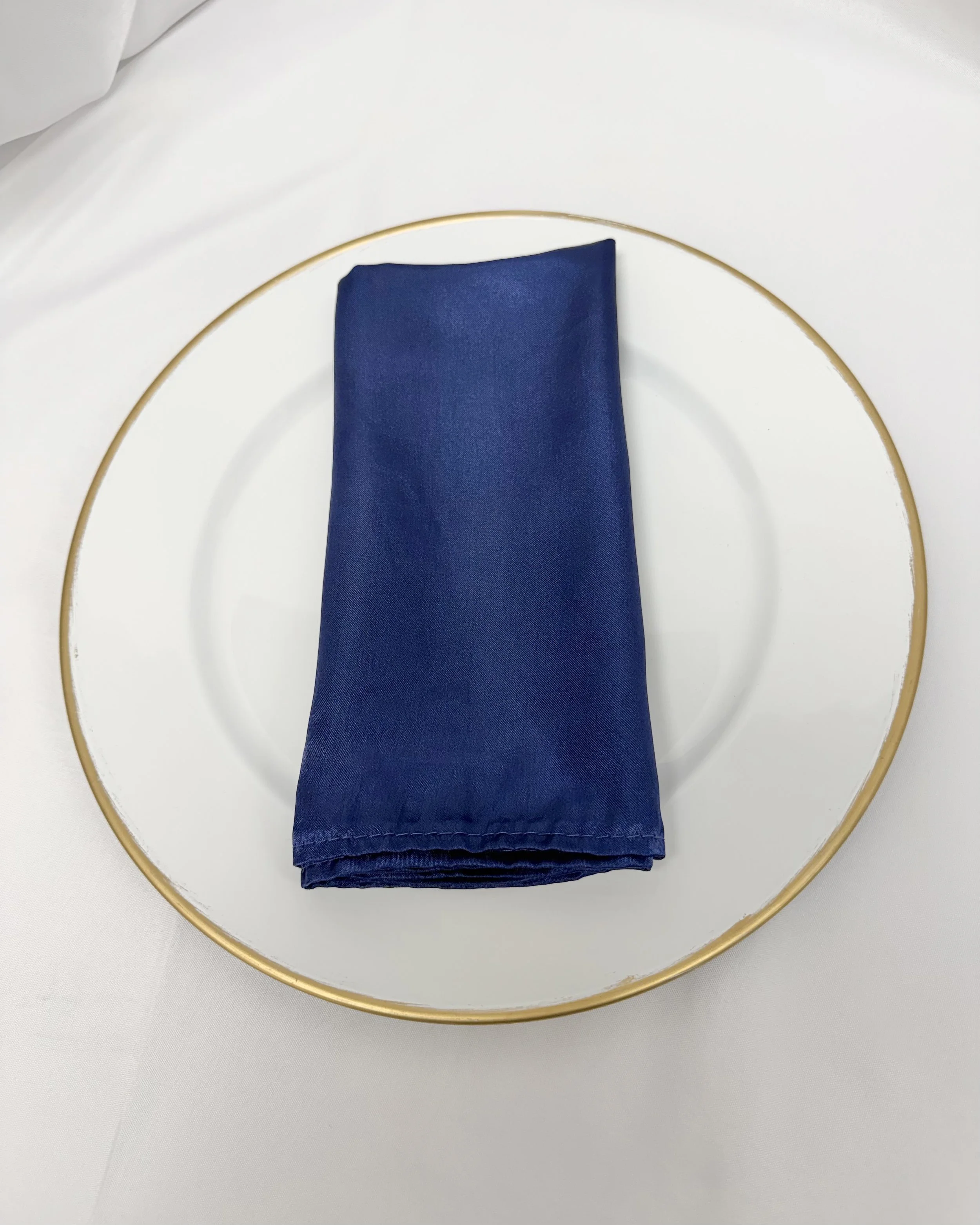 navy satin napkin