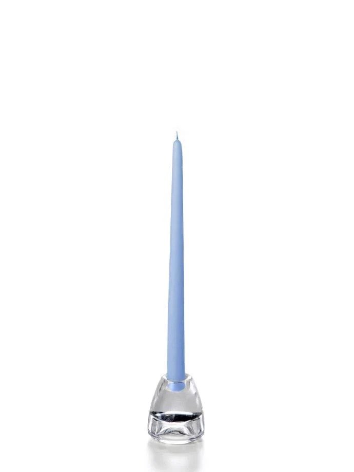 periwinkle taper candle