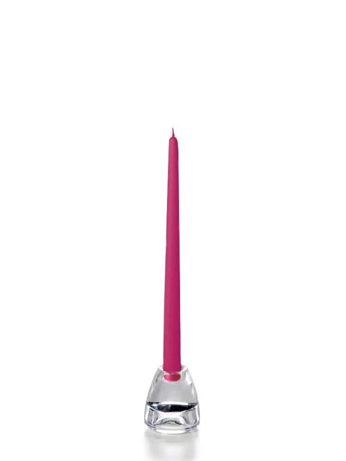 Hot pink taper candle