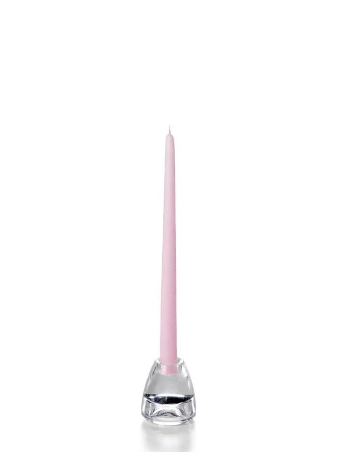 blush taper candle