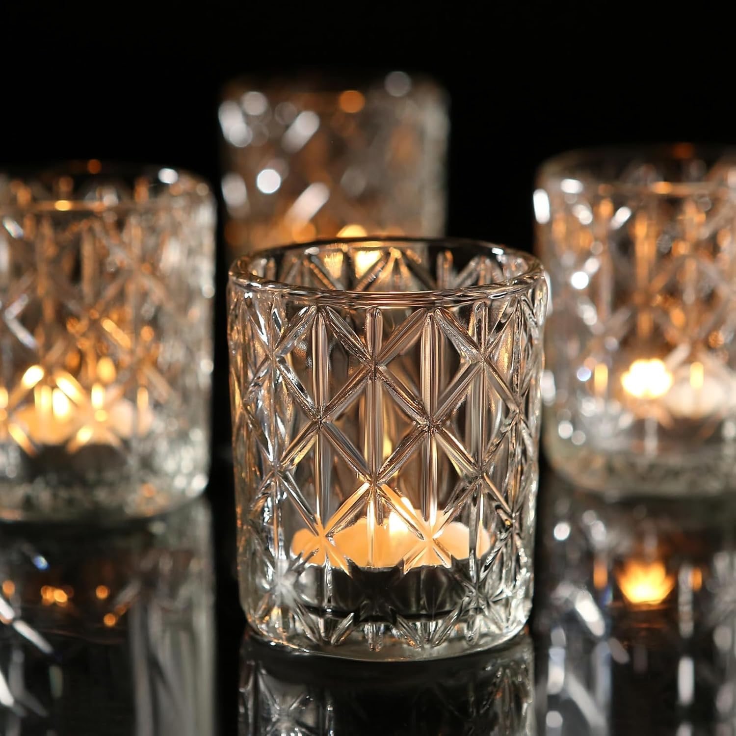 Votive : Etched Glass