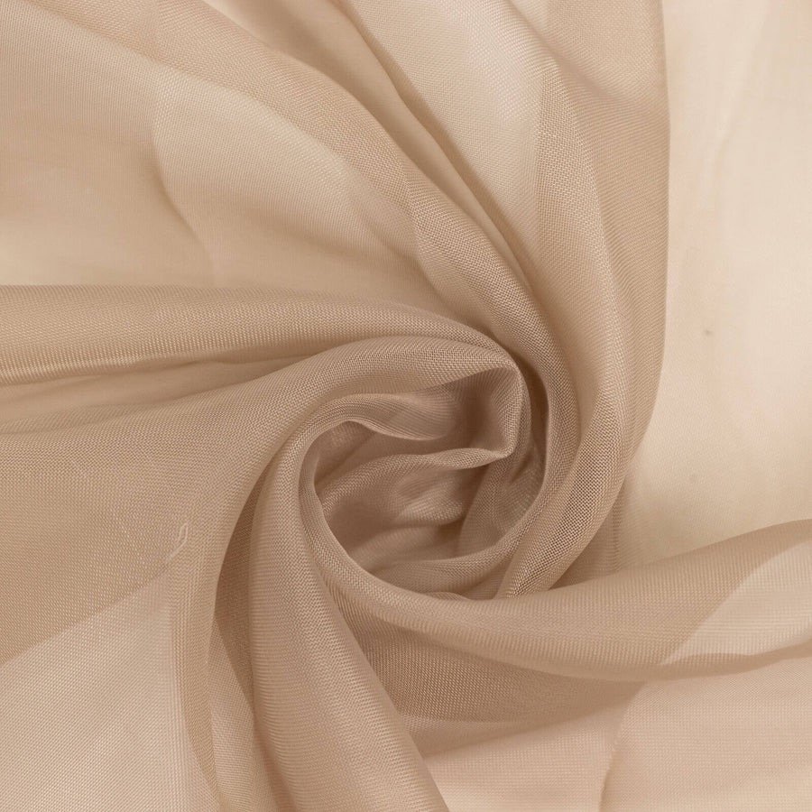 taupe chiffon arch drape