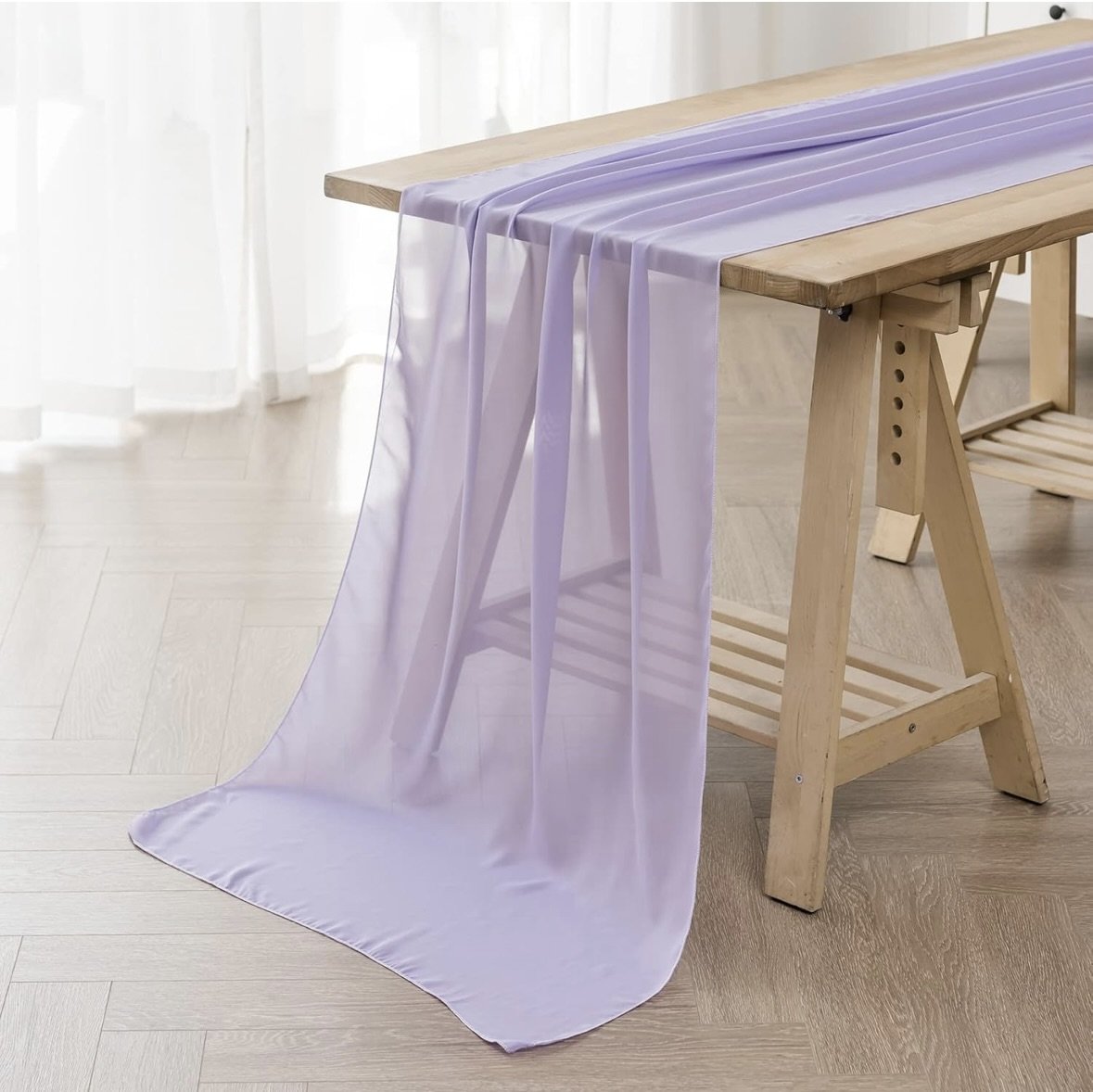 Lavender Chiffon Runner