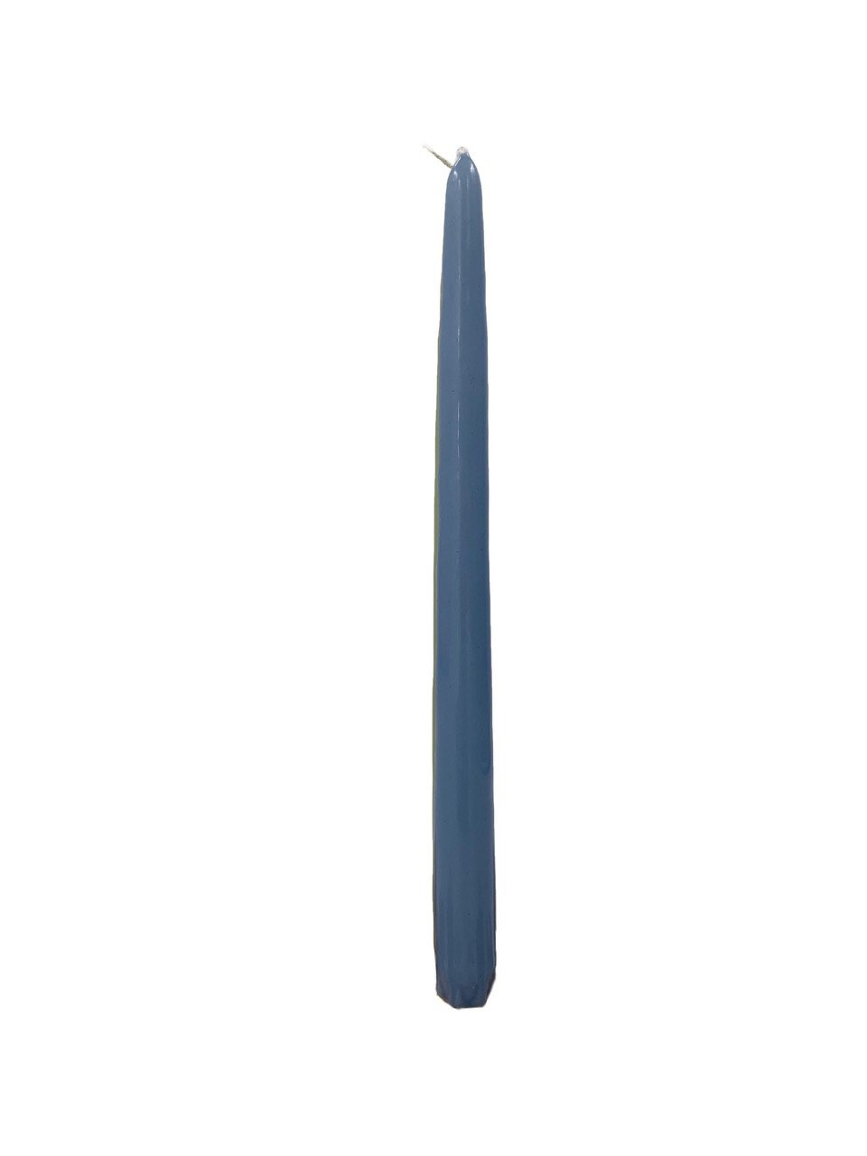 slate blue taper candle