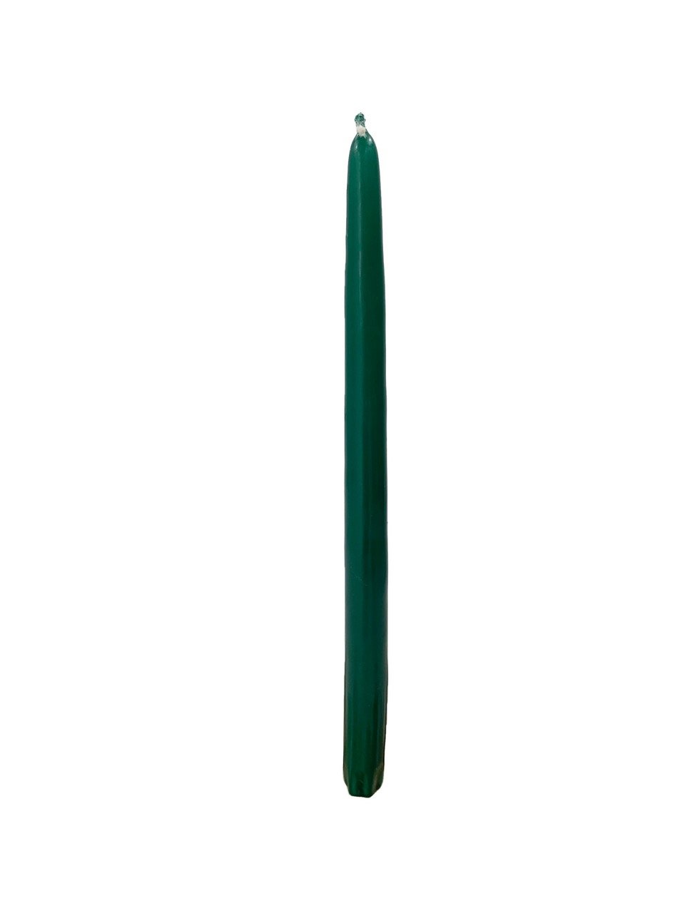 dark green taper candle
