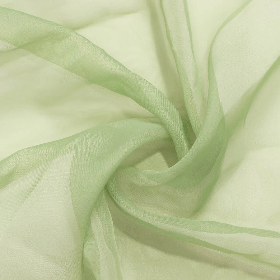 sage chiffon arch drape