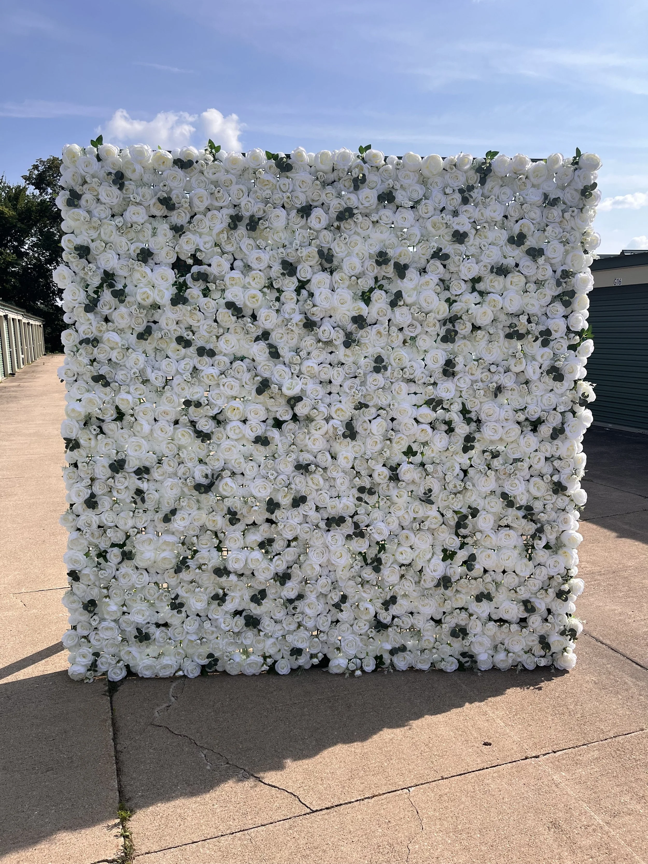 white flower wall