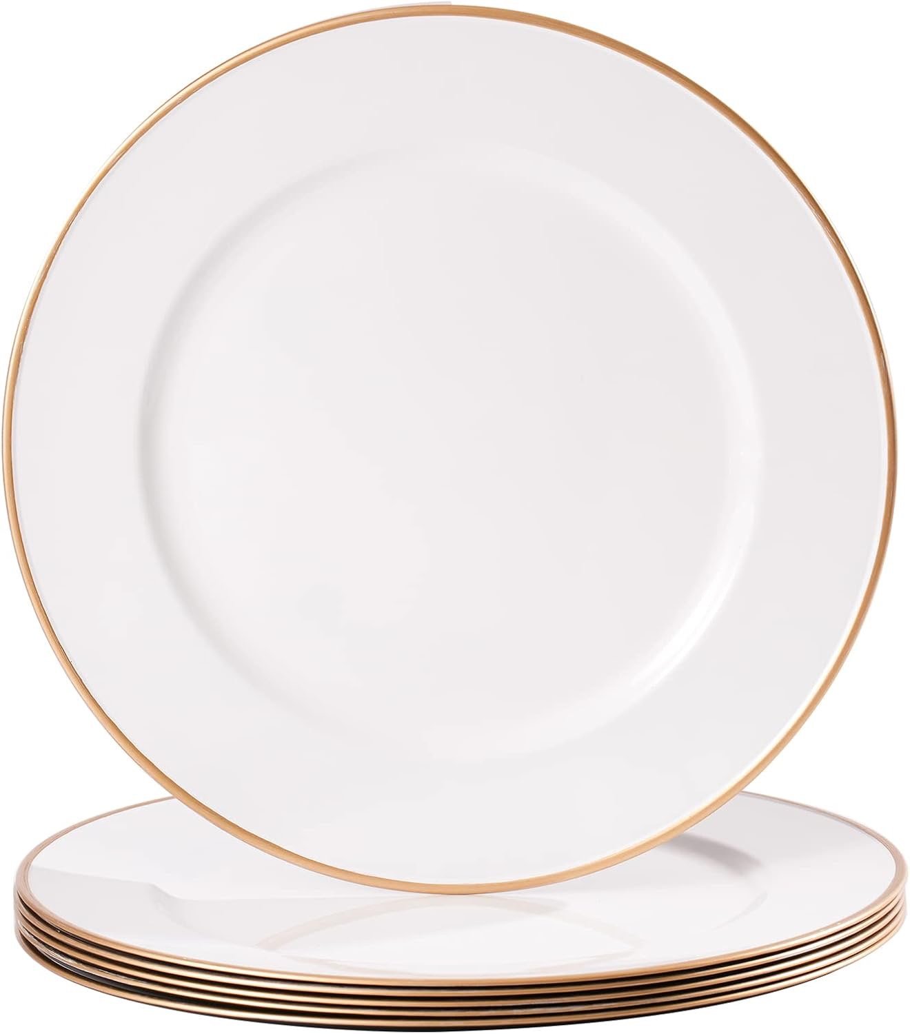 Charger : White with Gold Rim