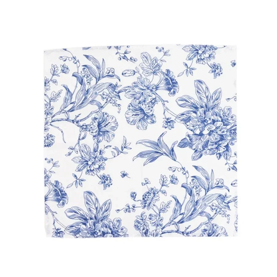 blue French toile napkin