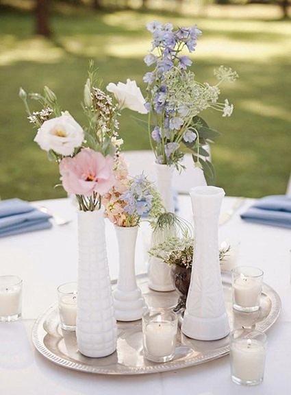 milk glass bud vase
