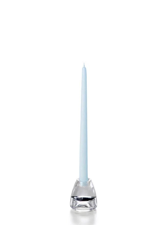 ice blue taper candle