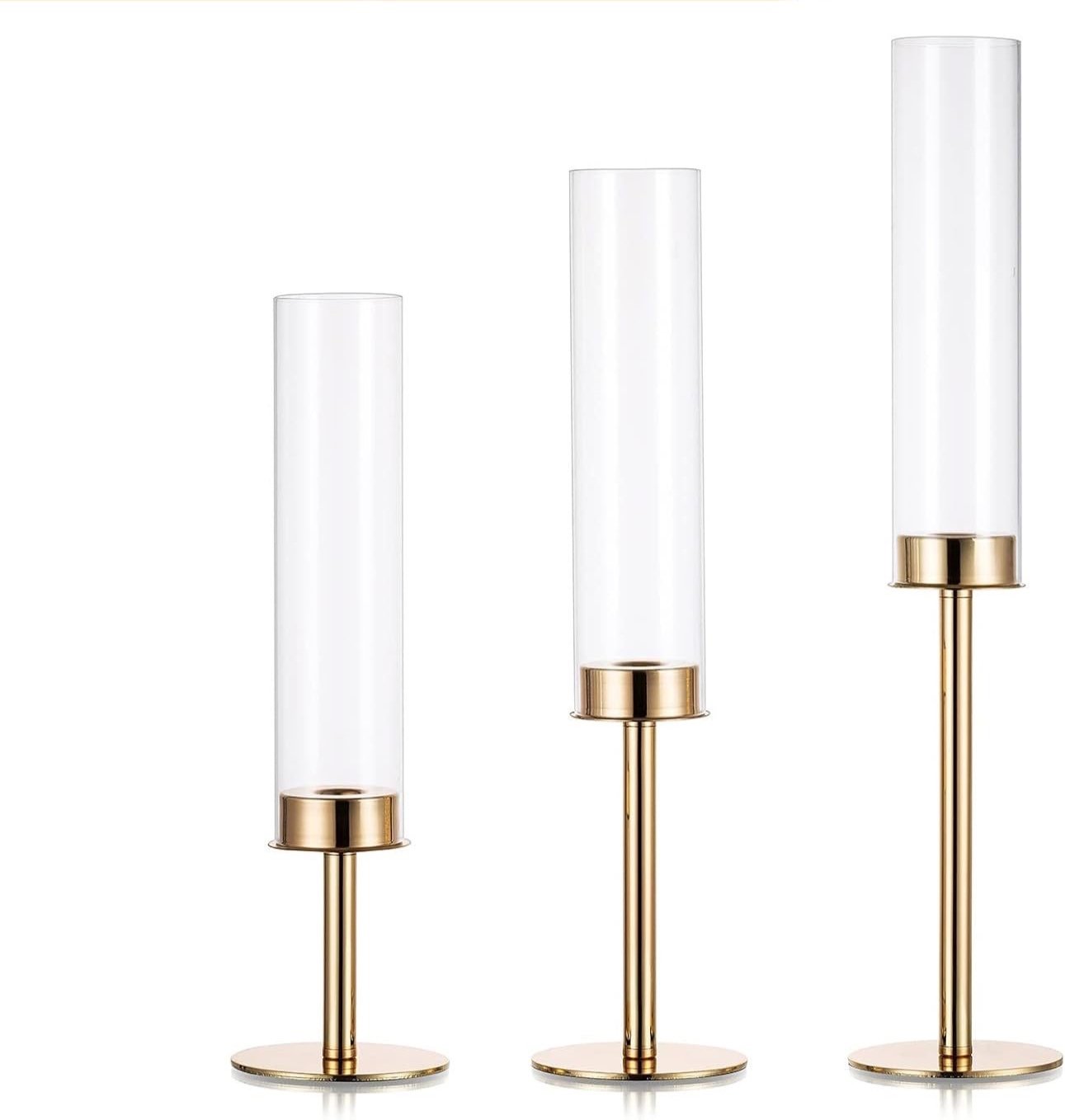 gold taper candle holder with shade