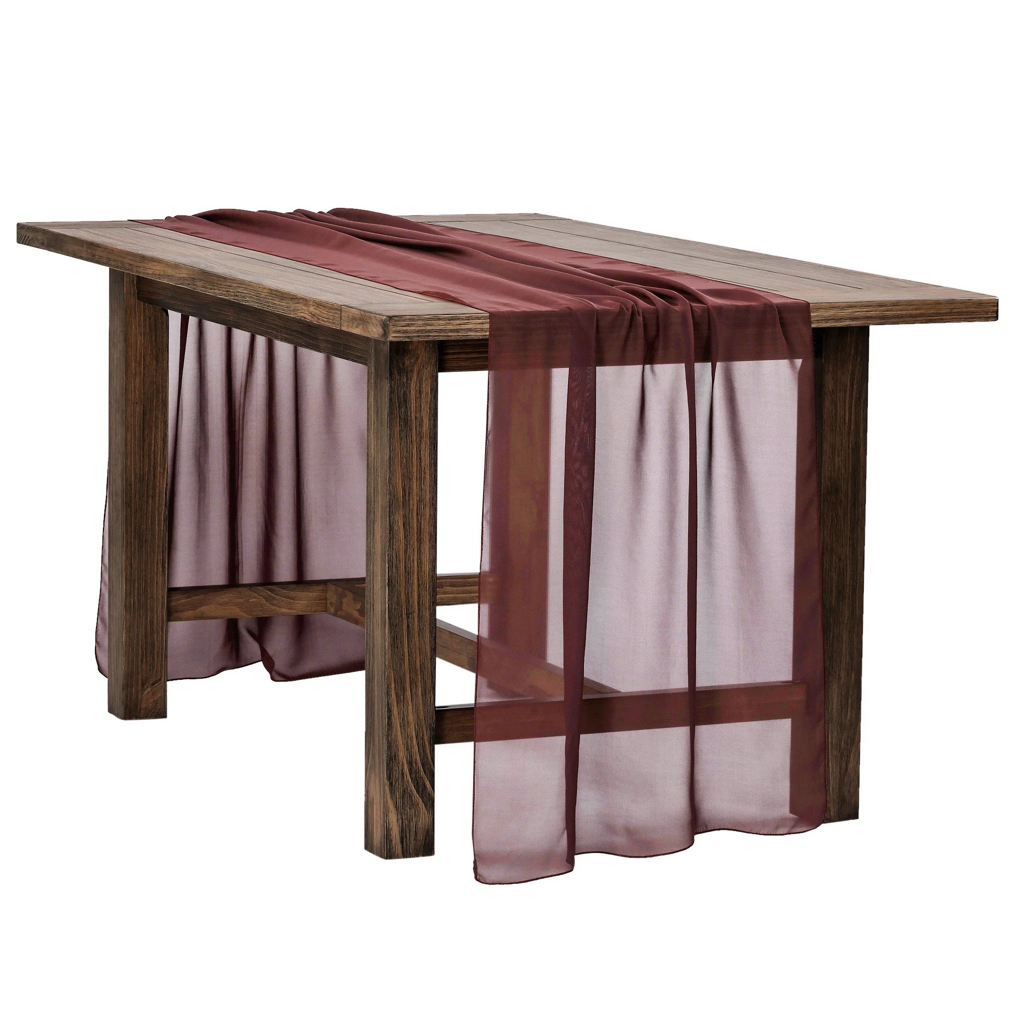 Maroon Chiffon Runner